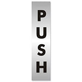 SECO Acrylic PUSH Door Sign Brushed Aluminium Composite 190 x 45mm - BAC126-45X190